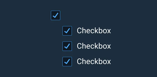 Don’t: Group Checkboxes without a parent label.