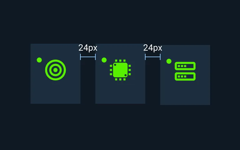 Do: Allow ample space between Icons and Symbols.