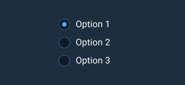 Do: Use Radio Buttons when asking users to select a mutually exclusive option from a predefined set of options. When one selection is made, a previous selection becomes deselected.