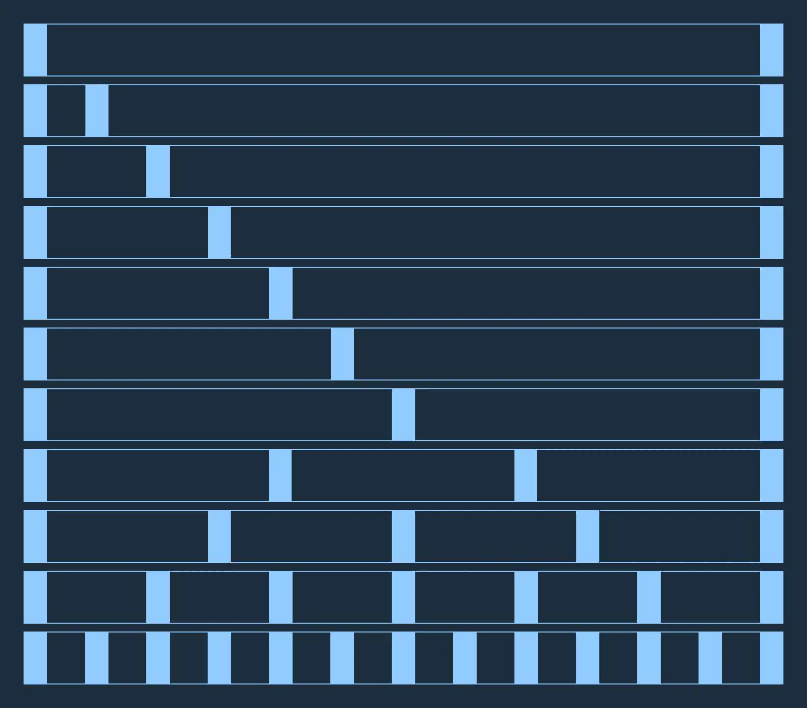 Sample grid 24px gutter.