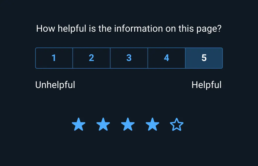 Example of rating questions